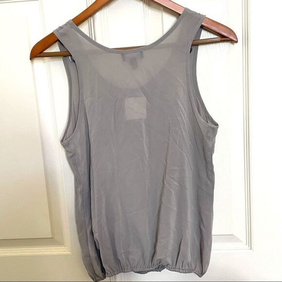 Bebe embellished grey  bib bubble tank  XXS - Picture 2 of 14